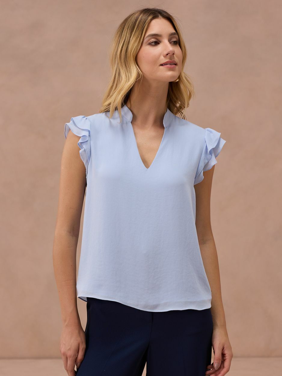 BLUSA MANGA CURTA COM BABADO BL250109