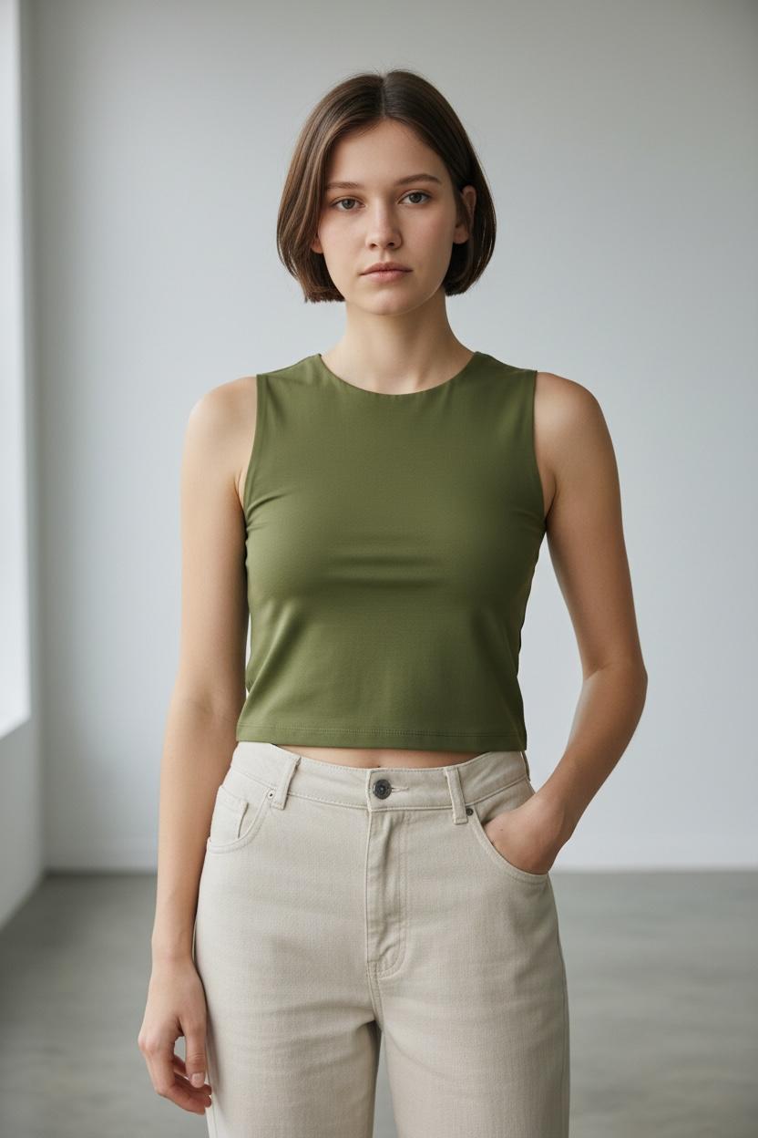 BLUSA SEM MANGA CROPPED FRENTE DUPLA 2182
