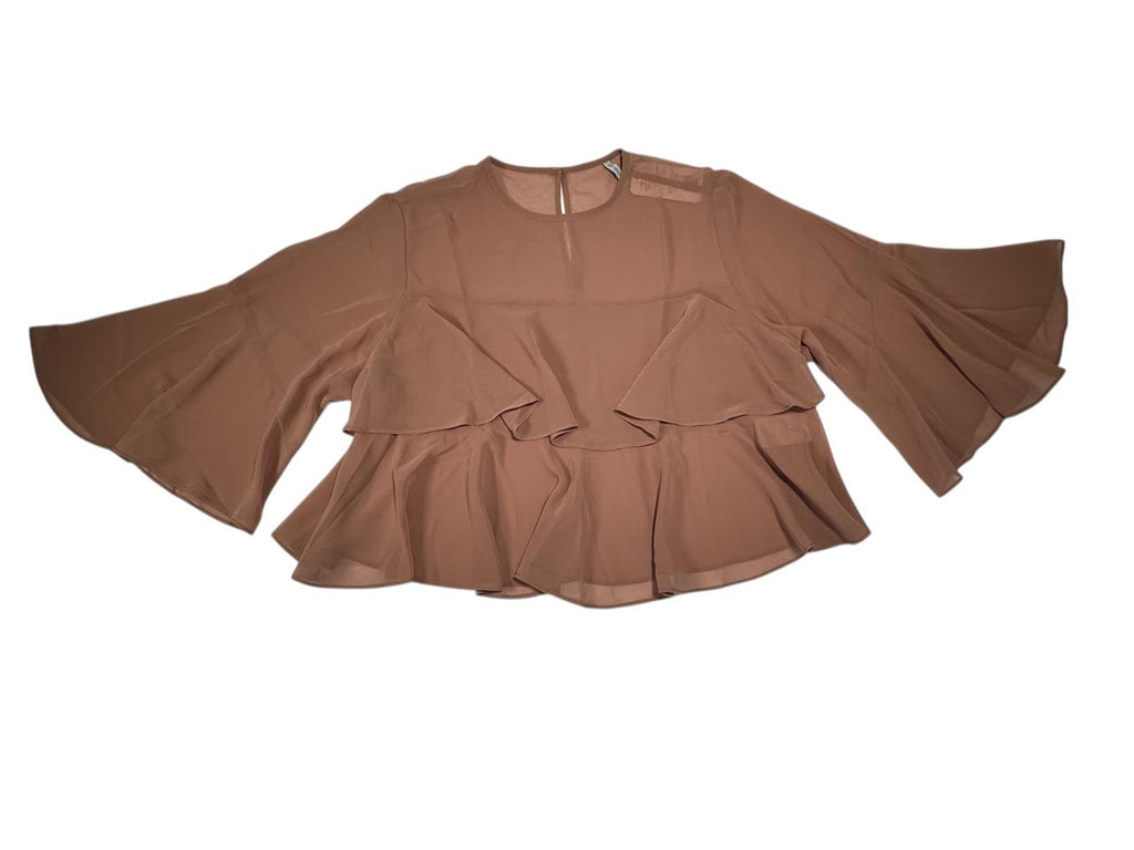 BLUSA CHIFFON DETALHE BABADO 26228700