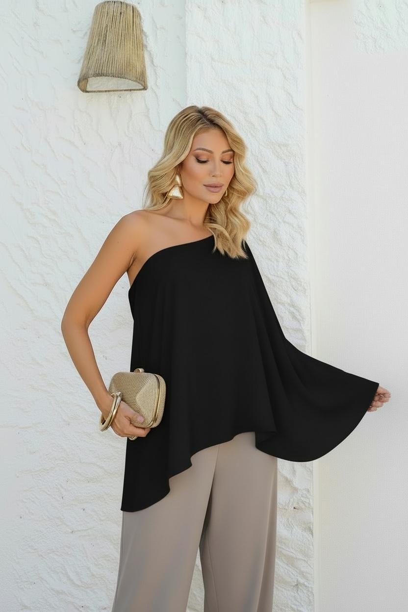 BLUSA VISCOSE ASSIMÉTRICA 14602