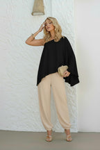 BLUSA VISCOSE ASSIMÉTRICA 14602