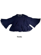 BLUSA CHIFFON DETALHE BABADO 26228700