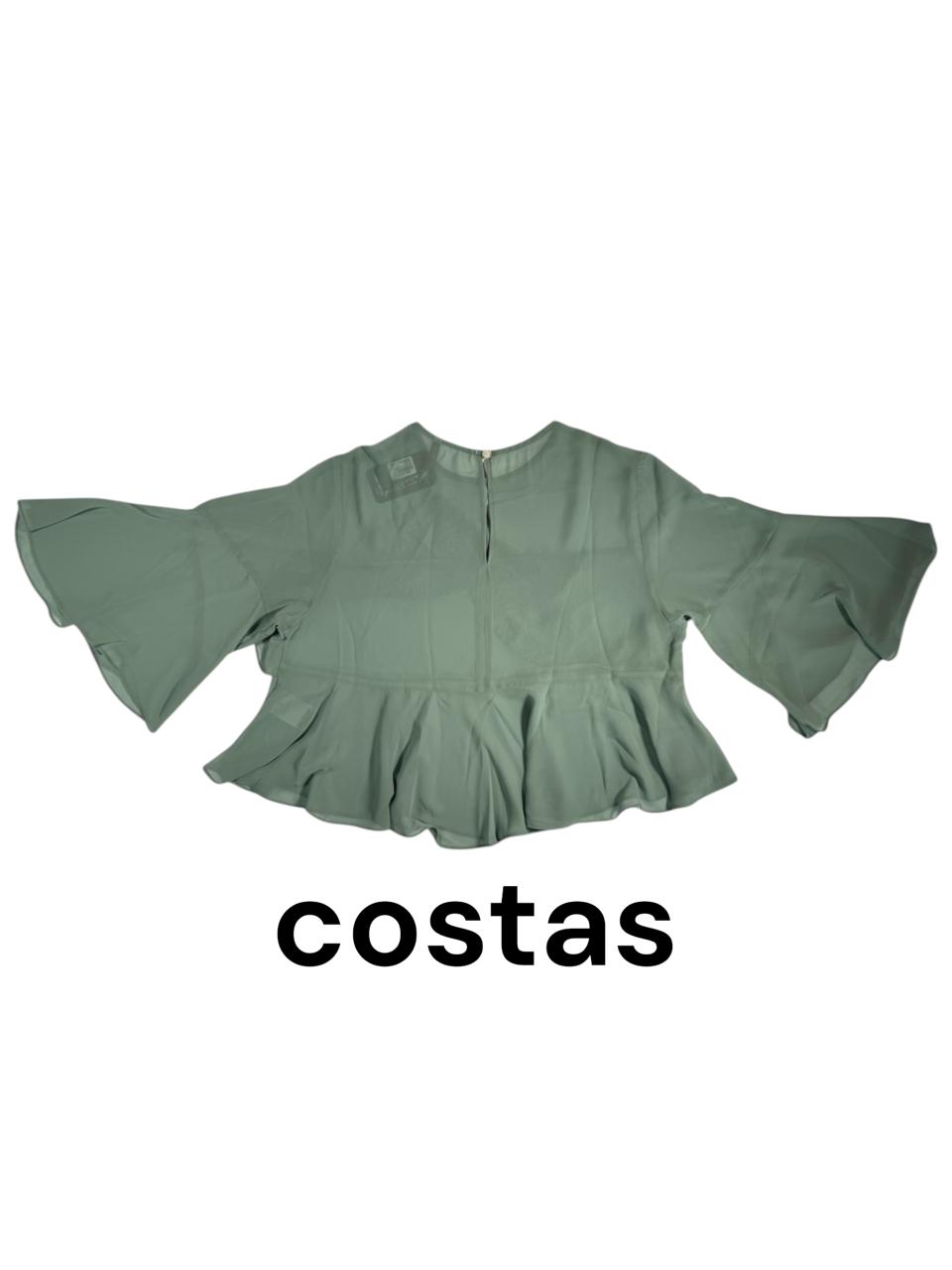 BLUSA CHIFFON DETALHE BABADO 26228700