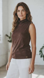 BLUSA SUEDE GOLA ALTA C/ ZIPER 02625200